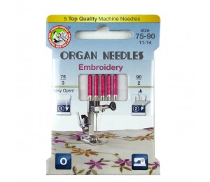 ORGAN® Needles Embroidery Sortiment 75-90