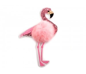 Aufbügler - Flamingo mit Pailletten 18,5cm