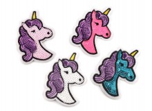Aufbügler Einhorn mit Pailletten
