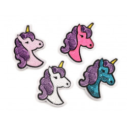 Aufbügler Einhorn mit Pailletten