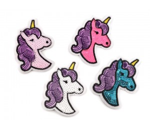 Aufbügler Einhorn mit Pailletten