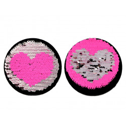 Aufbügler Wendepailletten Herz