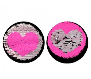 Aufbügler Wendepailletten Herz