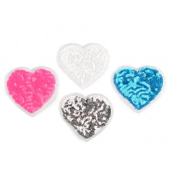 Aufbügler Herz mit Pailletten