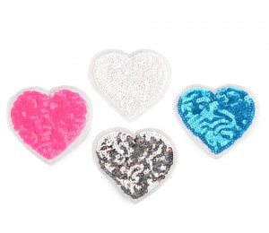 Aufbügler Herz mit Pailletten