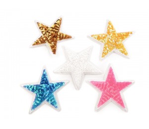Aufbügler Stern mit Pailletten