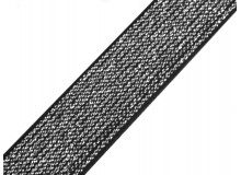 Gummiband Breite 20 mm mit Lurex schwarz
