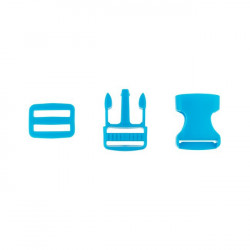 Taschenverschluss Schnalle mit Schieber 2,5 cm aqua blau