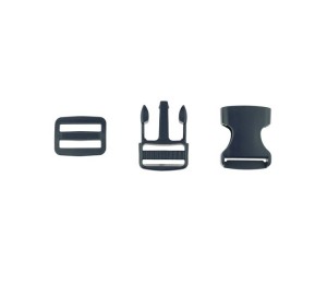 Taschenverschluss Schnalle mit Schieber 2,5 cm schwarz