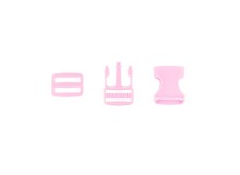 Taschenverschluss Schnalle mit Schieber 2,5 cm rosa