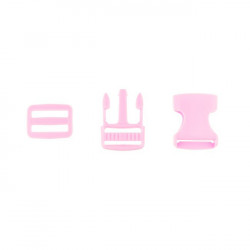 Taschenverschluss Schnalle mit Schieber 2,5 cm rosa