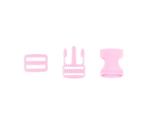 Taschenverschluss Schnalle mit Schieber 2,5 cm rosa