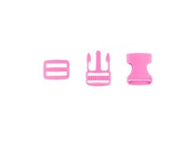 Taschenverschluss Schnalle mit Schieber 2,5 cm pink