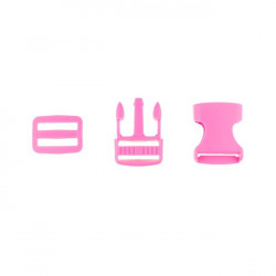 Taschenverschluss Schnalle mit Schieber 2,5 cm pink