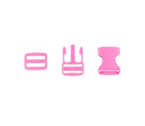 Taschenverschluss Schnalle mit Schieber 2,5 cm pink