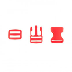 Taschenverschluss Schnalle mit Schieber 2,5 cm rot