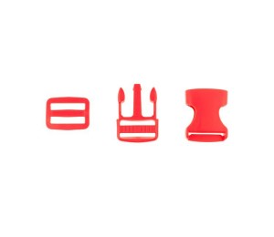 Taschenverschluss Schnalle mit Schieber 2,5 cm rot