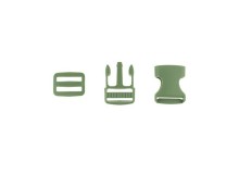 Taschenverschluss Schnalle mit Schieber 2,5 cm oliv