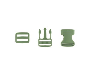 Taschenverschluss Schnalle mit Schieber 2,5 cm oliv