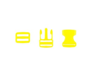 Taschenverschluss Schnalle mit Schieber 2,5 cm gelb