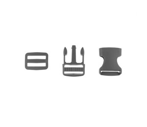 Taschenverschluss Schnalle mit Schieber 2,5 cm hellbraun