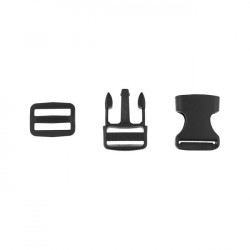 Taschenverschluss Schnalle mit Schieber 2,5 cm braun