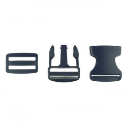 Taschenverschluss Schnalle mit Schieber 3,8 cm schwarz