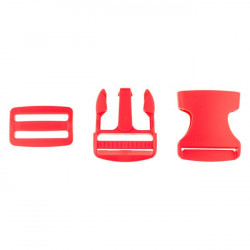 Taschenverschluss Schnalle mit Schieber 3,8 cm rot