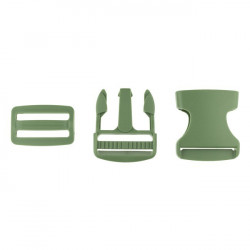 Taschenverschluss Schnalle mit Schieber 3,8 cm oliv