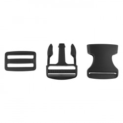 Taschenverschluss Schnalle mit Schieber 3,8 cm braun