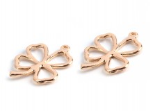 Anhänger Kleeblatt 20x24 mm goldfarben