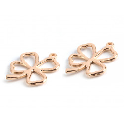 Anhänger Kleeblatt 20x24 mm goldfarben