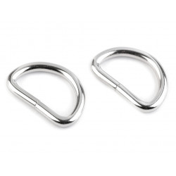 Halbring Breite 32 mm für Leder silber farben