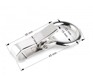 Metall Karabiner mit 15 mm Fädelloch