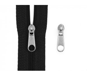 Schieber zu Spirale Reißverschlüssen 3 mm silber schwarz weiß