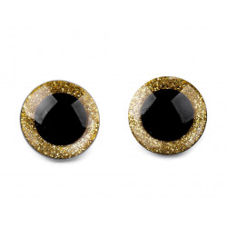 Sicherheitsaugen 25mm Gitzer gold 