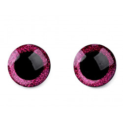 Sicherheitsaugen 25mm Gitzer pink