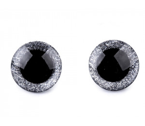 Sicherheitsaugen 25mm Gitzer silber