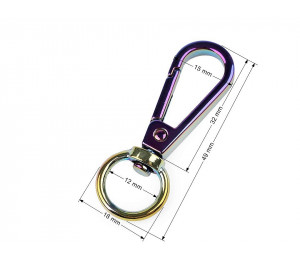 Karabiner Metall 49 mm Regenbogen 