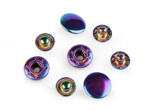Metalldruckknöpfe Ø 15 mm Regenbogen 