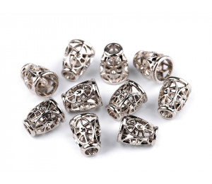 2 St. Metall Endstücke Kordelenden Ornamente