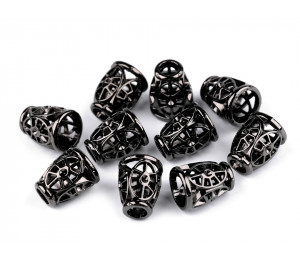 2 St. Metall Endstücke Kordelenden Ornamente