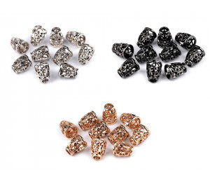 2 St. Metall Endstücke Kordelenden Ornamente