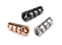 2 St. Metall Endstücke Kordelenden Spirale