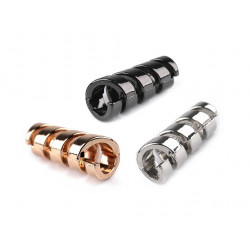 2 St. Metall Endstücke Kordelenden Spirale