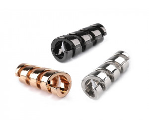 2 St. Metall Endstücke Kordelenden Spirale