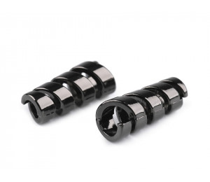 2 St. Metall Endstücke Kordelenden Spirale