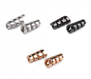 2 St. Metall Endstücke Kordelenden Spirale