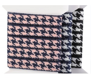 Borte Webband Hahnentritt Breite 10 mm