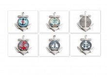 Anhänger Anker mit Cabochon